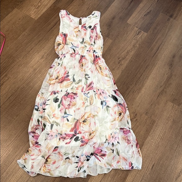 NWT Elegant Floral midi/maxi silk blend Dress - Picture 10 of 11